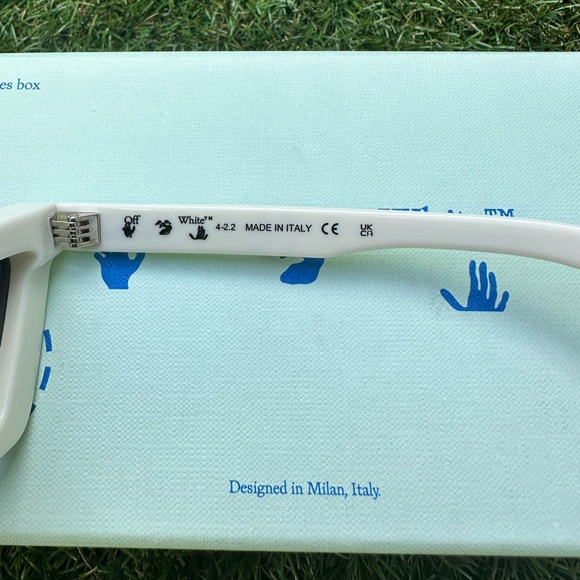 Off-White Artemisia 55MM Cat Eye White Dark Gray Tinted Sunglasses - Picture 6 of 13